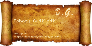 Dobozy Győző névjegykártya