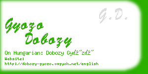 gyozo dobozy business card